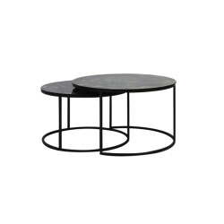 Light & Living salontafel tabun set van 2 76x76x45cm -