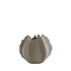 Light & Living vaas deco 26,5x26x23 cm kelapa keramiek grijs