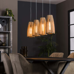 Hoyz Hoyz hanglamp 4l launch massief mangohout 135x20x150
