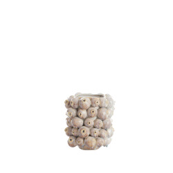 Light & Living vaas deco 19x18,5x21 cm nitali keramiek zand