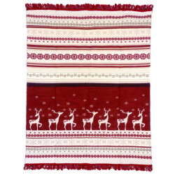 Unique Living | plaid rudolf 150x200cm red