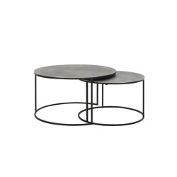 Light & Living salontafel rengo set van 2 76x76x41cm -