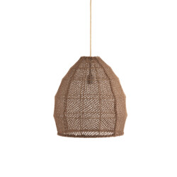 Light & Living hanglamp Ø42x42 cm makassar zijde chocolade