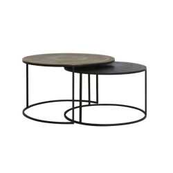 Light & Living salontafel talca set van 2 75x75x45cm -