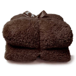 Unique Living plaid teddy 150x200cm brown