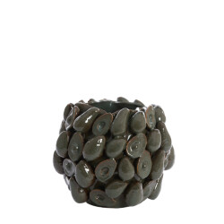 Light & Living vaas deco 36x35,5x31,5 cm avocado keramiek +groen