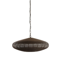 Light & Living hanglamp Ø51x20 cm bahoto mat donker