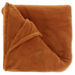 Unique Living plaid claudi 130x160cm leather brown