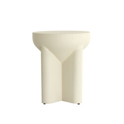 Light & Living bijzettafel Ø36x42 cm mikola mat crème