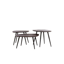 Light & Living salontafel s/3 max 62x42x38 cm viejo hout +zwart