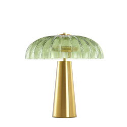 Light & Living tafellamp 2l Ø50x51 cm fungo glas +goud