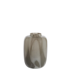 Light & Living vaas Ø24x34 cm kobala glas -crème
