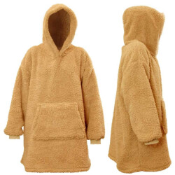 Unique Living hoodie teddy 70x50cm latte