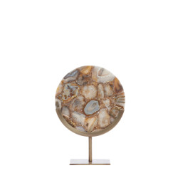 Light & Living ornament op voet 25x10x35 cm gouya agaat+antiek brons