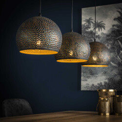 Hoyz Hoyz hanglamp 3xØ25 half ronde metalen hanglampen transpart