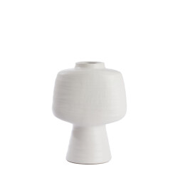 Light & Living vaas deco 29,5x18x38,5 cm gandoro keramiek mat crème