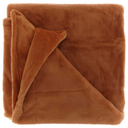 Unique Living | plaid klaas 150x200cm leather brown