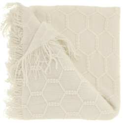 Unique Living plaid fee 127x152cm dove white