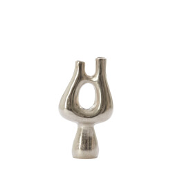 Light & Living vaas deco 17x6x31,5 cm kotani ruw nikkel