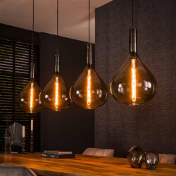 Hoyz hanglamp 4l drop smoke glass artic