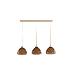 Light & Living hanglamp 3l 94x26x19 cm bisho glas +zand