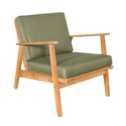 SenS-Line lissabon lounge stoel groen acaciahout