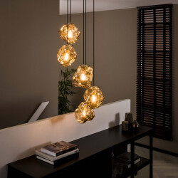 Hoyz Hanglamp rock getrapt 5 lampen rotsvorm industrieel