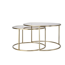 Light & Living salontafel duarte set van 2 75x75x44cm -