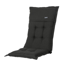 Madison tuinkussens hoge rug rib black 123x50 -