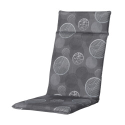 Madison tuinkussen hoge rug circle grey 120x50cm