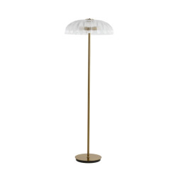 Light & Living vloerlamp 2l Ø50x155 cm fungo glas +goud