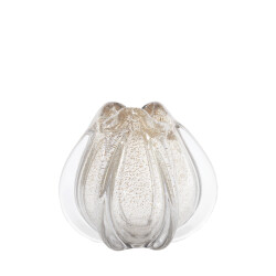 Light & Living vaas Ø24,5x22 cm murela glas transparant+glitter zand