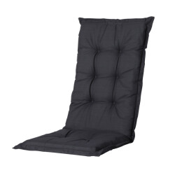 Madison tuinkussens hoge rug basic black 123x50 antraciet