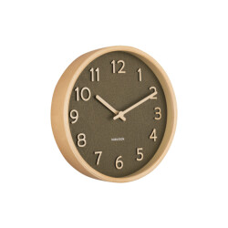 Karlsson wandklok pure wood grain small mos- Ø22cm