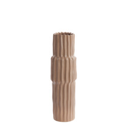Light & Living vaas deco Ø17x58 cm longa keramiek bruin
