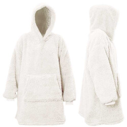 Unique Living hoodie teddy 70x50cm dove white