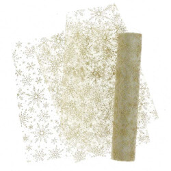 Unique Living decofabric ice star 28x300cm gold