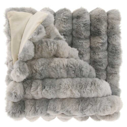 Unique Living plaid kylian 130x160cm chateau grey
