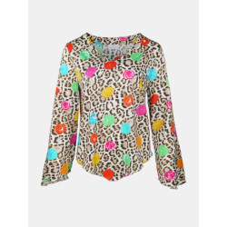 Mucho Gusto Blouse genua leopard with painted dots