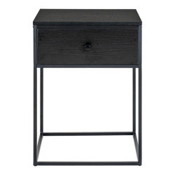 House Nordic Vita bedside table with 1 drawer bedside table with 1 drawer, black with black drawer