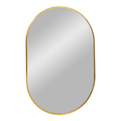 House Nordic Madrid mirror mirror with brass look frame 50x80 cm