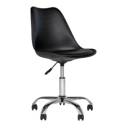 House Nordic Stavanger office chair office chair in black with chrome legs