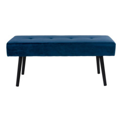 House Nordic Skiby bench in dark blue velvet with black legs hn1215