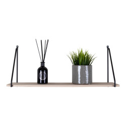 House Nordic Arnhem shelf shelf with black frame and one natural wood shelf