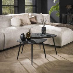 Hoyz Hoyz salontafel driehoekig metallic - set van 2