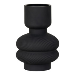 House Nordic Vase vase in black glass Ã˜15x22 cm