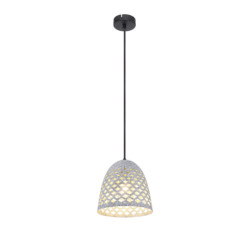Globo Metalen hanglamp met ruitvormige ponsen | ø 20 cm | industrieel | woonkamer | eetkamer