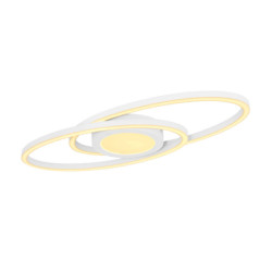 Globo Led plafondlamp met twee ovale metalen ringen | 57 x 23cm | |