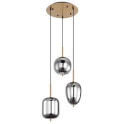 Globo Moderne hanglamp blacky i l:46cm e14 glas-
