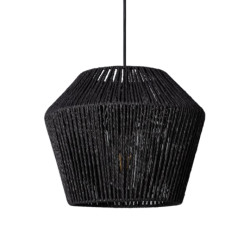 Bussandri Exclusive Hanglamp | sauki | zwart | mediteraans | eetkamer | woonkamer | hanglampen gevlochten